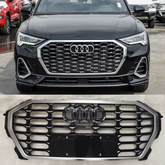 S-Line Silver Show Grill 83G853651BRN4 Compatible With Audi Q3 83 (2020-2024) Tag No.137